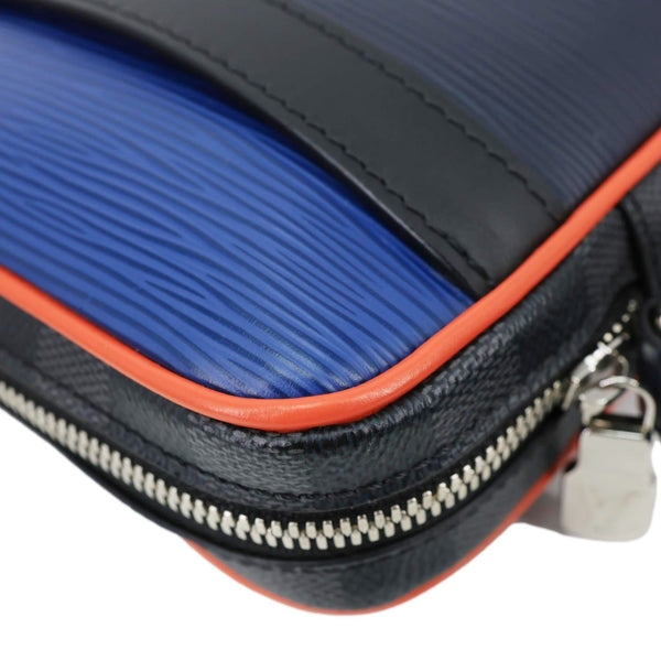 LOUIS VUITTON Danube PM Slim Epi Leather Crossbody Bag Navy Blue