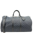 LOUIS VUITTON Keepall 55 Bandouliere Damier Cobalt Travel Bag Navy Blue