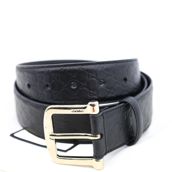 GUCCI Microguccissima Leather Belt Black Size 95/38