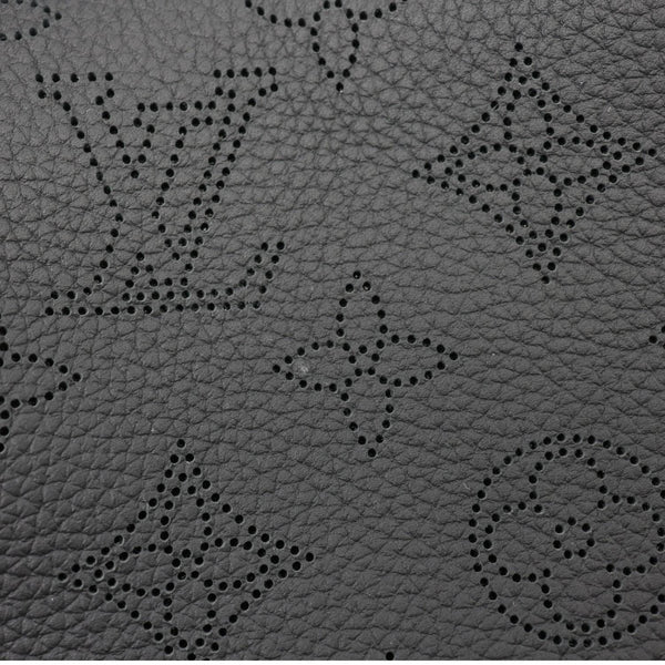 LOUIS VUITTON Why Knot MM Monogram Mahina Leather Hobo Bag Black