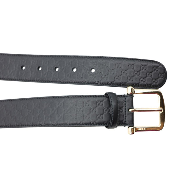 GUCCI Microguccissima Leather Belt Black 281548 Size 95/38