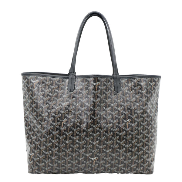 GOYARD Saint Louis PM Chevron Print Canvas Tote Bag Black