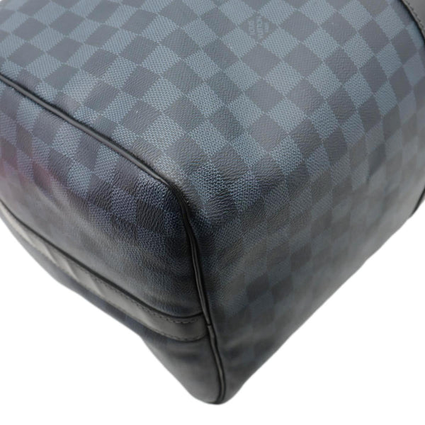 LOUIS VUITTON Keepall 55 Bandouliere Damier Cobalt Travel Bag Navy Blue