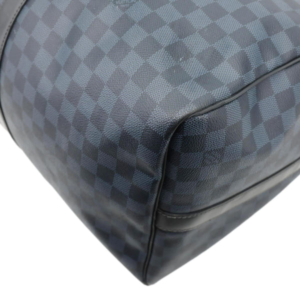 LOUIS VUITTON Keepall 55 Bandouliere Damier Cobalt Travel Bag Navy Blue