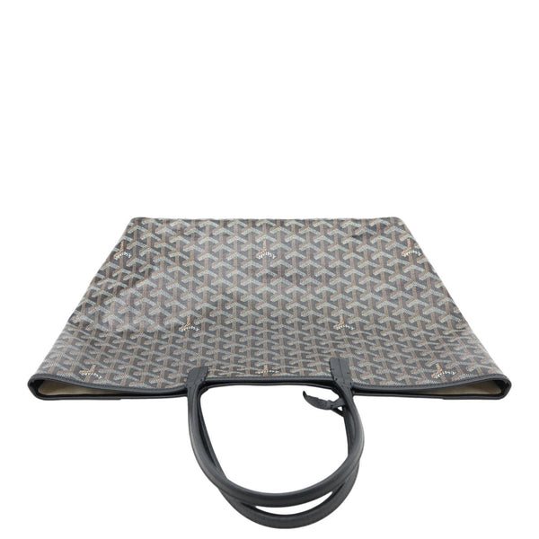 GOYARD Saint Louis PM Chevron Print Canvas Tote Bag Black