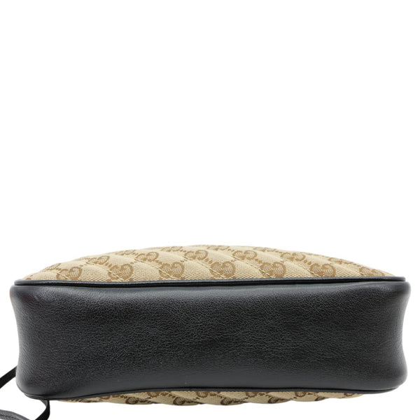 GUCCI Marmont Small Monogram Canvas Crossbody Camera Bag Beige 447632