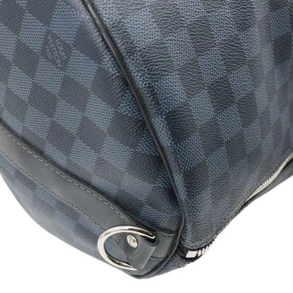 LOUIS VUITTON Keepall 55 Bandouliere Damier Cobalt Travel Bag Navy Blue
