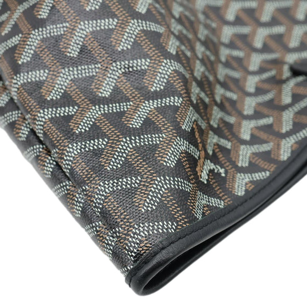 GOYARD Saint Louis PM Chevron Print Canvas Tote Bag Black