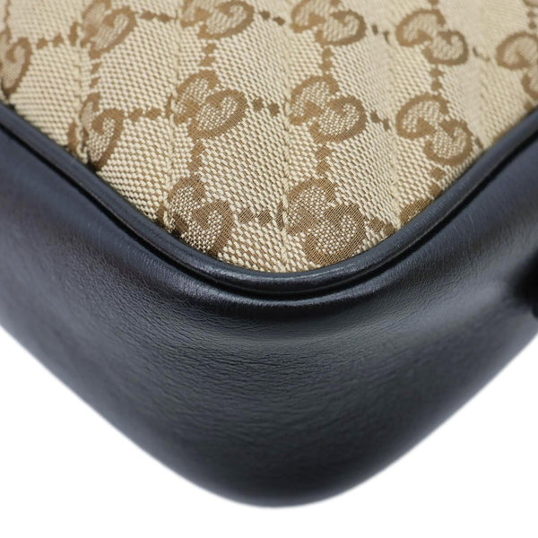 GUCCI Marmont Small Monogram Canvas Crossbody Camera Bag Beige 447632