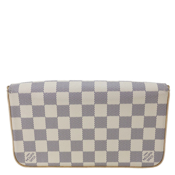LOUIS VUITTON Felicie Pochette Damier Azur Crossbody Bag Rose Ballerine