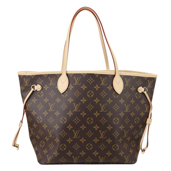 LOUIS VUITTON Neverfull MM Monogram Canvas Tote Bag Brown
