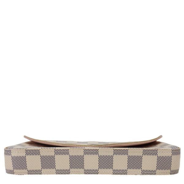LOUIS VUITTON Felicie Pochette Damier Azur Crossbody Bag Rose Ballerine