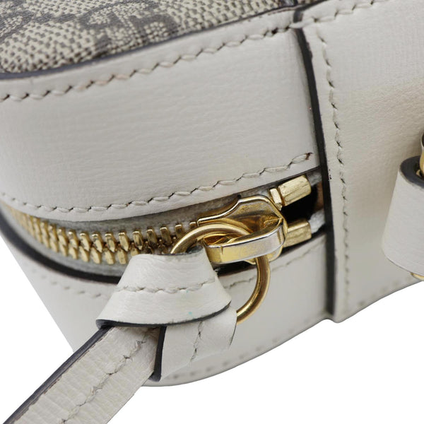GUCCI Horsebit 1955 Small GG Supreme Canvas Shoulder Bag White 645454