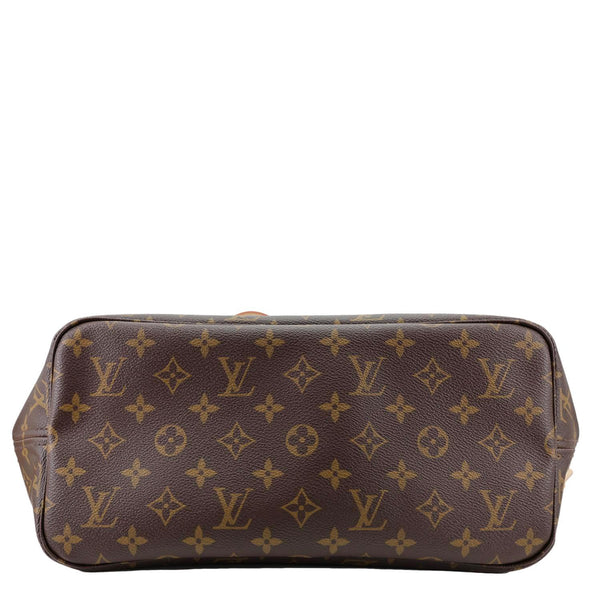 LOUIS VUITTON Neverfull MM Monogram Canvas Tote Bag Brown