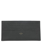 LOUIS VUITTON Felicie Calfskin Leather Card Holder Black