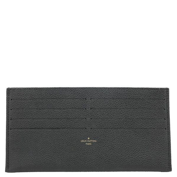 LOUIS VUITTON Felicie Calfskin Leather Card Holder Black