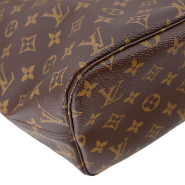 LOUIS VUITTON Neverfull MM Monogram Canvas Tote Bag Brown