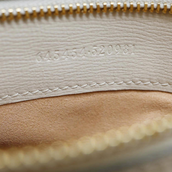 GUCCI Horsebit 1955 Small GG Supreme Canvas Shoulder Bag White 645454