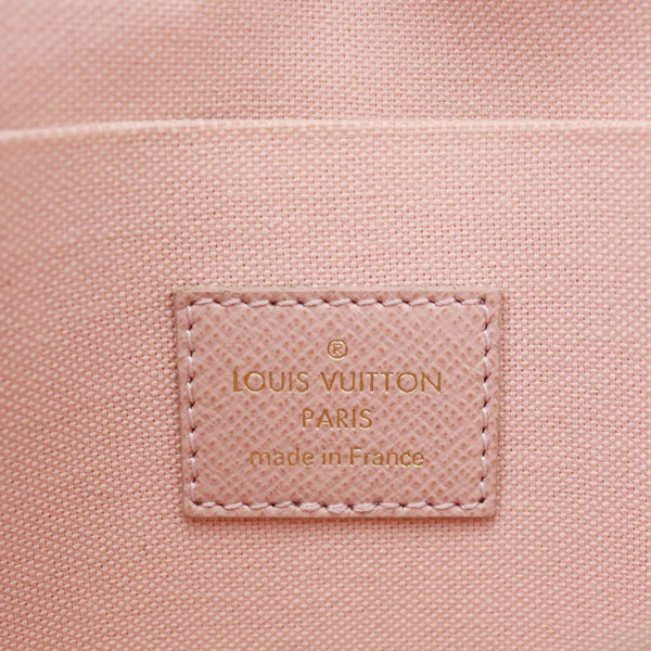LOUIS VUITTON Felicie Pochette Damier Azur Crossbody Bag Rose Ballerine
