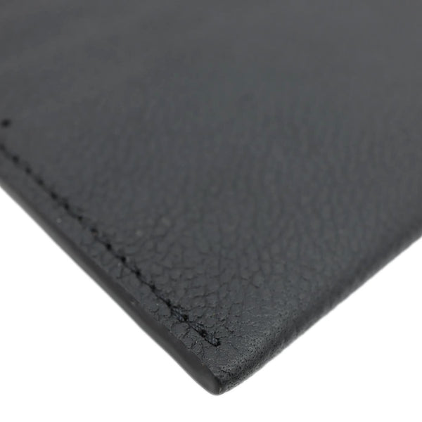 LOUIS VUITTON Felicie Calfskin Leather Card Holder Black