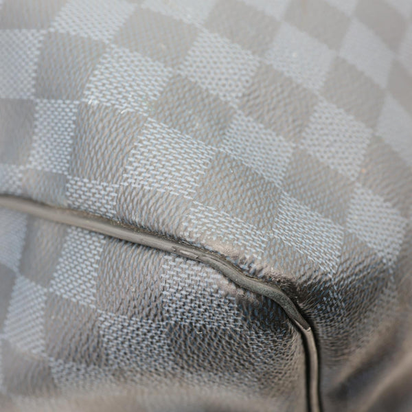 LOUIS VUITTON Keepall 55 Bandouliere Damier Cobalt Travel Bag Navy Blue