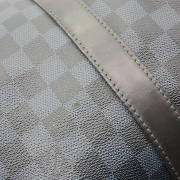 LOUIS VUITTON Keepall 55 Bandouliere Damier Cobalt Travel Bag Navy Blue