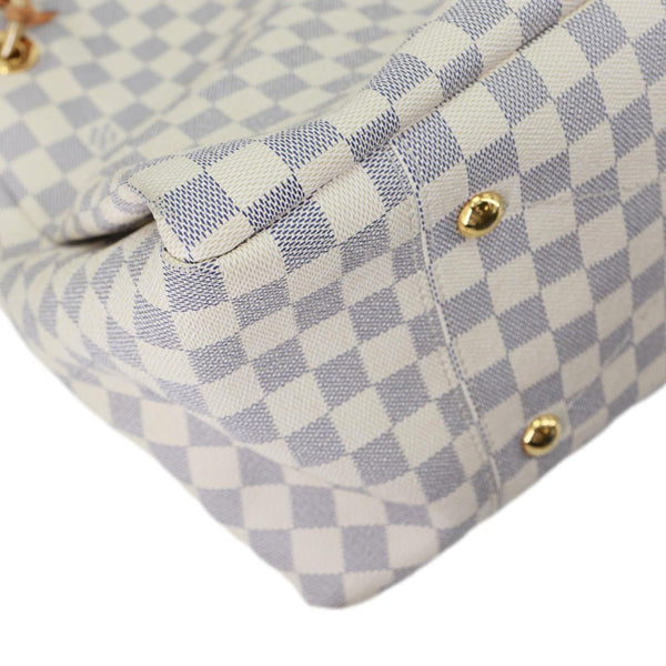 LOUIS VUITTON Artsy MM Damier Azur Hobo Bag White