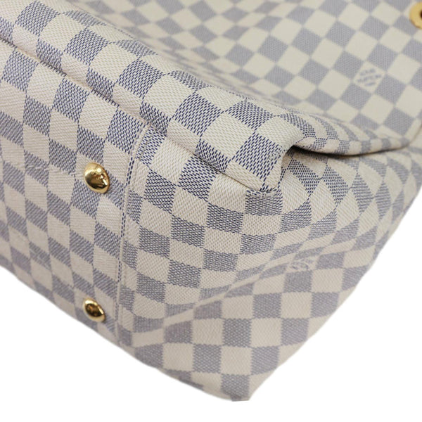 LOUIS VUITTON Artsy MM Damier Azur Hobo Bag White