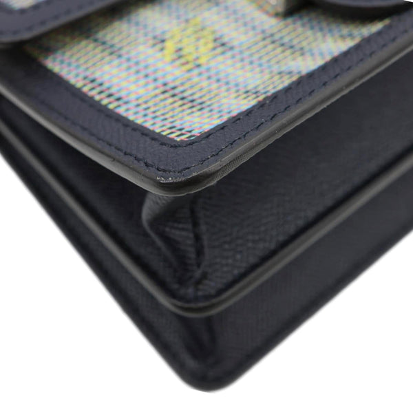 LOUIS VUITTON Dauphine Mini Damier Monogram LV Pop Crossbody Bag Navy Blue