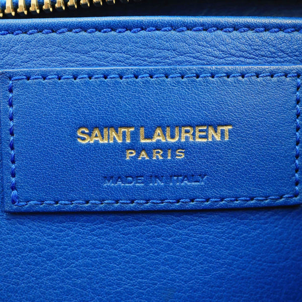YVES SAINT LAURENT Cabas ChYc Small Leather Crossbody Bag Blue