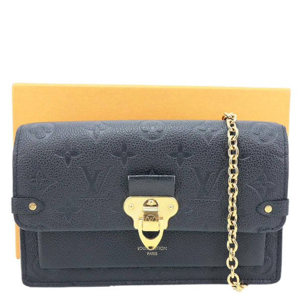 LOUIS VUITTON Vavin Monogram Empreinte Chain Shoulder Bag Black