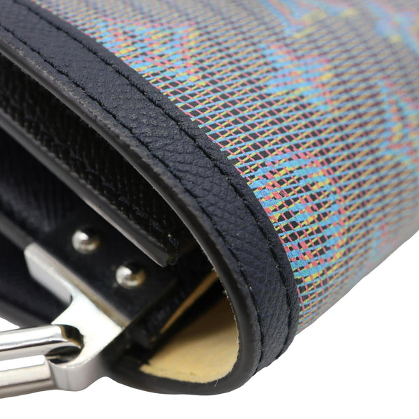 LOUIS VUITTON Dauphine Mini Damier Monogram LV Pop Crossbody Bag Navy Blue