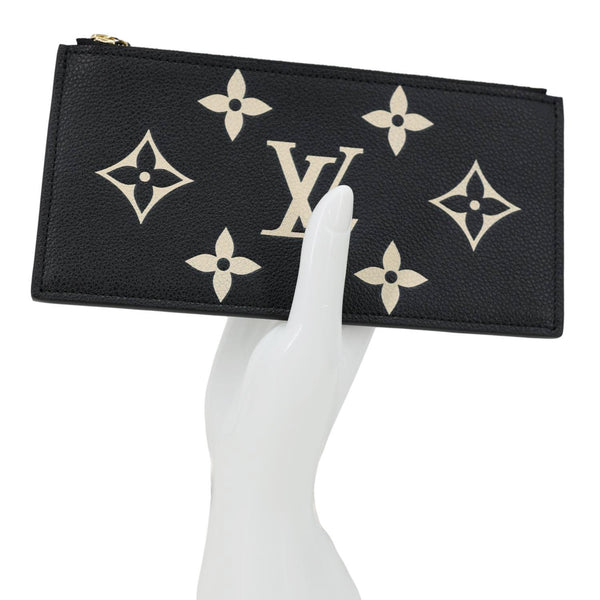 LOUIS VUITTON Pochette Monogram Empreinte Leather Insert Card Holder Black