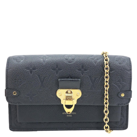 LOUIS VUITTON Vavin Monogram Empreinte Chain Shoulder Bag Black