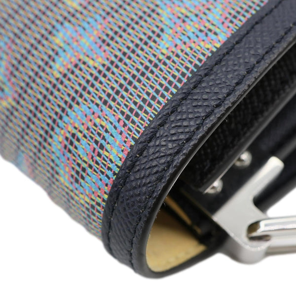 LOUIS VUITTON Dauphine Mini Damier Monogram LV Pop Crossbody Bag Navy Blue