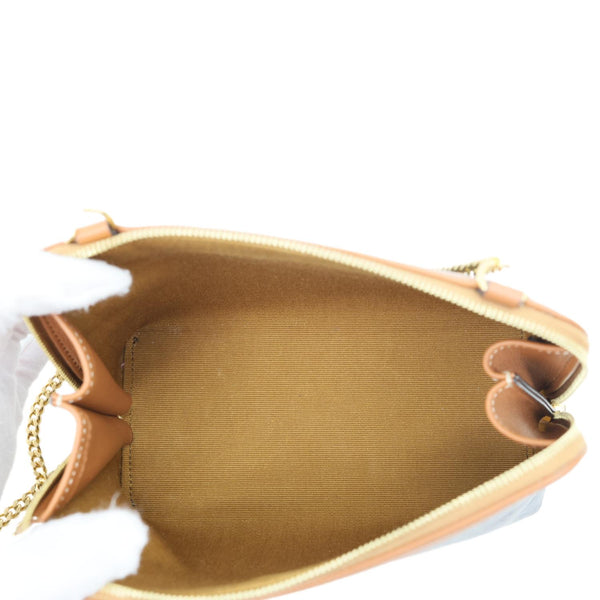 CELINE Triomphe Canvas Clutch On Chain Brown