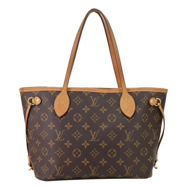 LOUIS VUITTON Neverfull PM Monogram Canvas Tote Bag Brown