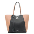 LOUIS VUITTON Lockme Cabas Leather Tote Bag Bois de Rose