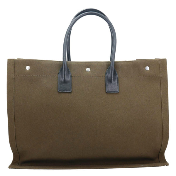 YVES SAINT LAURENT Rive Gauche Large Canvas Tote Bag Brown