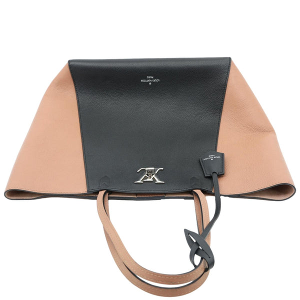 LOUIS VUITTON Lockme Cabas Leather Tote Bag Bois de Rose