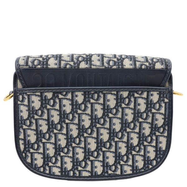 CHRISTIAN DIOR Bobby Medium Oblique Jacquard Canvas Crossbody Bag Navy Blue