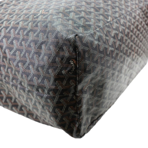 GOYARD Saint Louis GM Chevron Print Canvas Tote Bag Brown