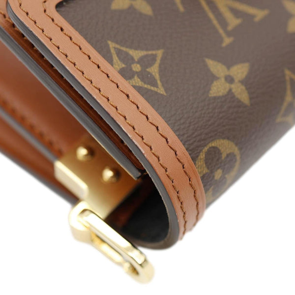 LOUIS VUITTON Dauphine MM Monogram Reverse Canvas Shoulder Bag Brown