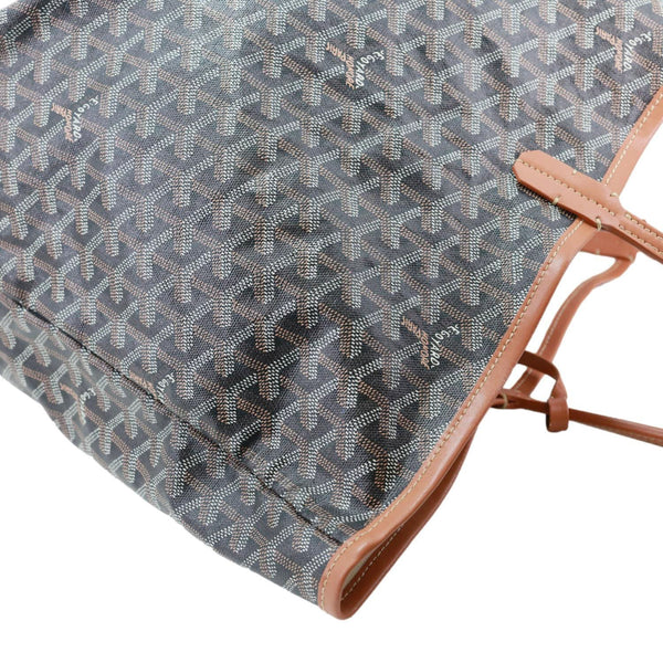 GOYARD Saint Louis GM Chevron Print Canvas Tote Bag Brown