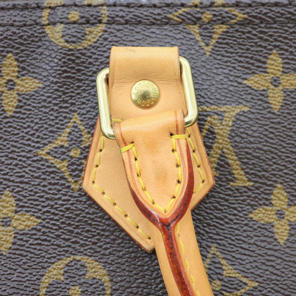 LOUIS VUITTON Speedy 35 Monogram Canvas Satchel Bag Brown