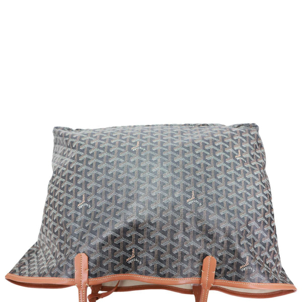 GOYARD Saint Louis GM Chevron Print Canvas Tote Bag Brown