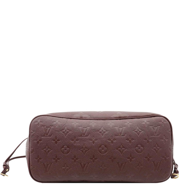 LOUIS VUITTON Neverfull MM Empreinte Leather Tote Shoulder Bag Burgundy