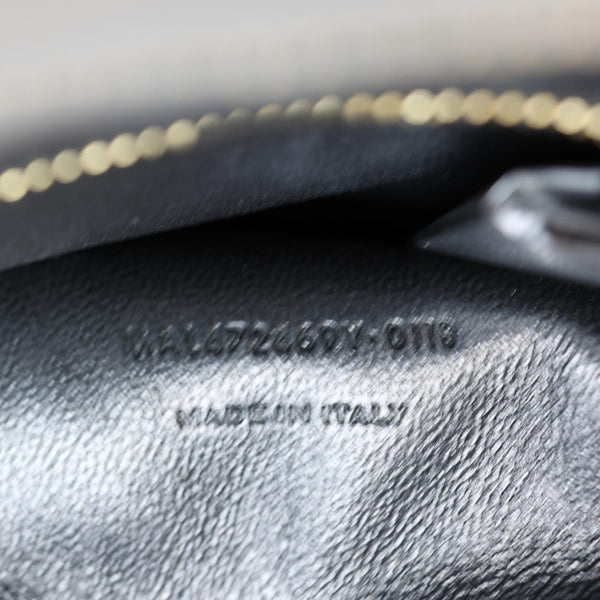 YVES SAINT LAURENT Cabas Baby Leather Tote Shoulder Bag Gray