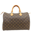 LOUIS VUITTON Speedy 35 Monogram Canvas Satchel Bag Brown