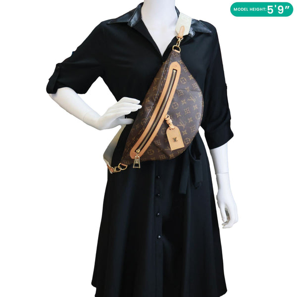 LOUIS VUITTON High Rise Monogram Canvas Bumbag Brown